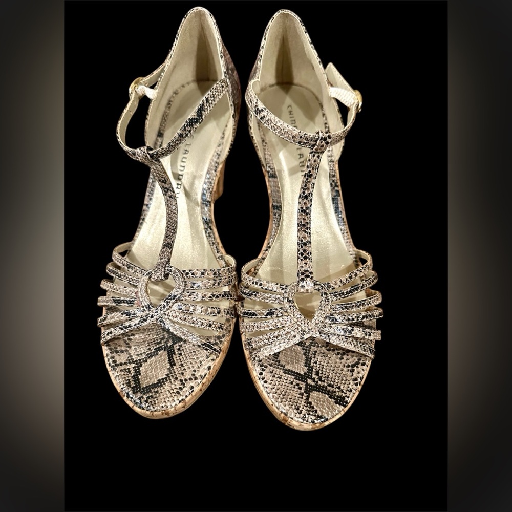 Chinese Laundry women’s siesta dust vipera snakeskin platform wedge